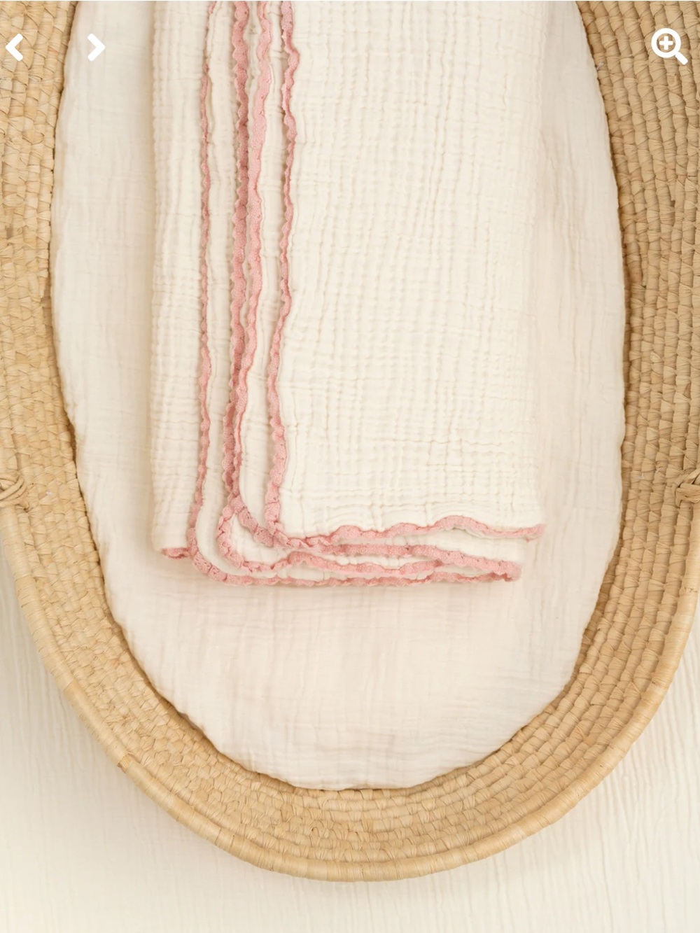 Willaby Lace Undyed Baby Blanket Rose Pink
